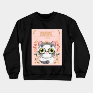 I steal hearts (Pink) Crewneck Sweatshirt